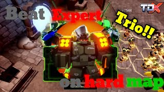 Beat expert on hard map Trio!! | Tower defense X(TDX)