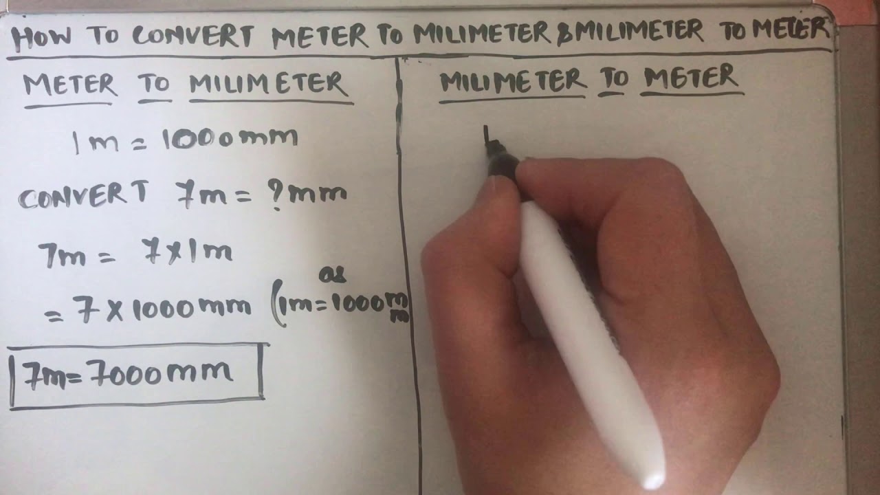 How to convert meter to millimeter and millimeter to meter / mm to m /m