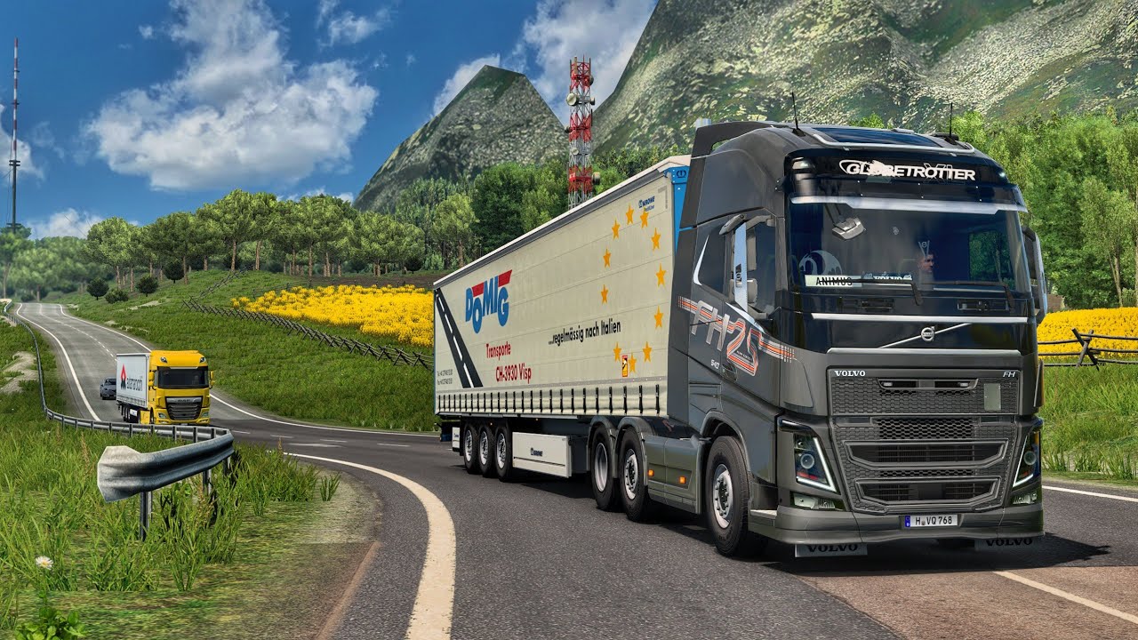 A Scenic journey through narrow countryside roads of Switzerland | #ets2  1.49