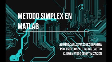 metodo simplex con matlab