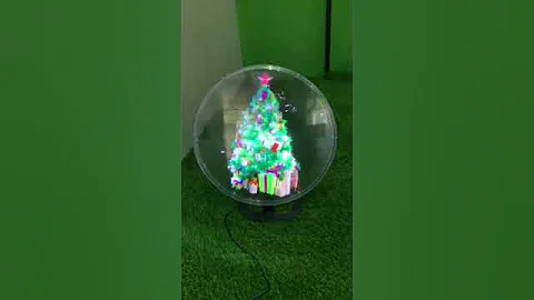 Hologram fan 32cm with desk stand and transparent shell