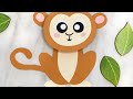 Monkey Card Craft For Kids