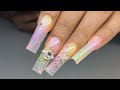 Airbrush/Early 2000’s Nail Art | Gel X Dupe Nails Tutorial