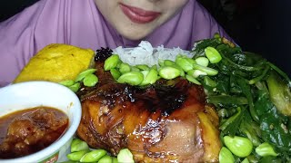 MasyaAllah genjer senikmat ini gess !! ditambah pete coel sambal + ayam bakar