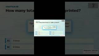 Python MCQ Lecture 9 - Quiz Part 2 - Loops | DVT101