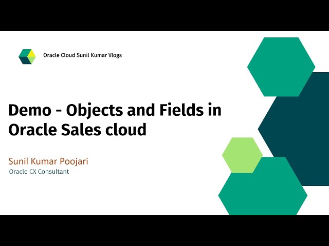 Demo - Objects and Fields in Oracle Sales cloud
