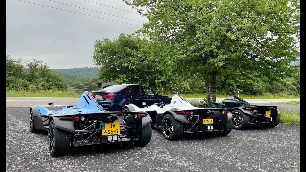 Driving the best roads of Luxemburg with a BAC Mono R, 2x Mono and a BMW M3 F80 😎