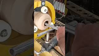 wood turning olive wood hollow from vase