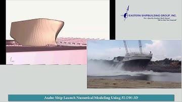 ship launch using FLOW-3D