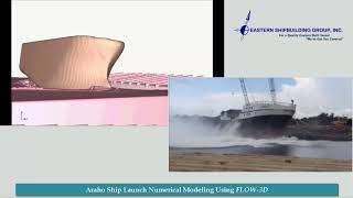 ship launch using FLOW-3D