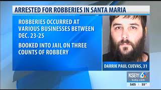 Charges filed against suspect in multiple Santa Maria robberies