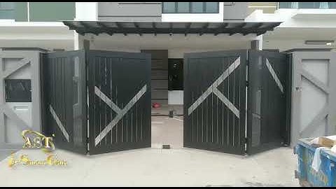 AST i-SmartGate Fully Aluminium Trackless Folding Gate with SW101TL Trackless System (Model: 5S-015)