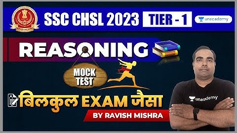 SSC CHSL 2023 | Reasoning | Mock test | Marathon | Most Important Questions | Ravish Mishra