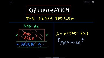 Max Area Enclosed by Rectangular Fence - Optimization Problem #4