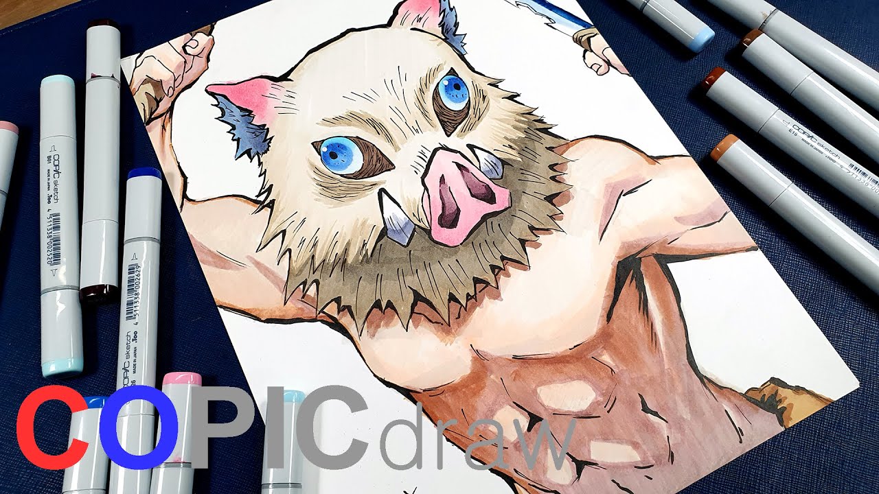 COPIC draw] Inosuke Hashibira - Demon Slayer | 鬼滅の刃 嘴平