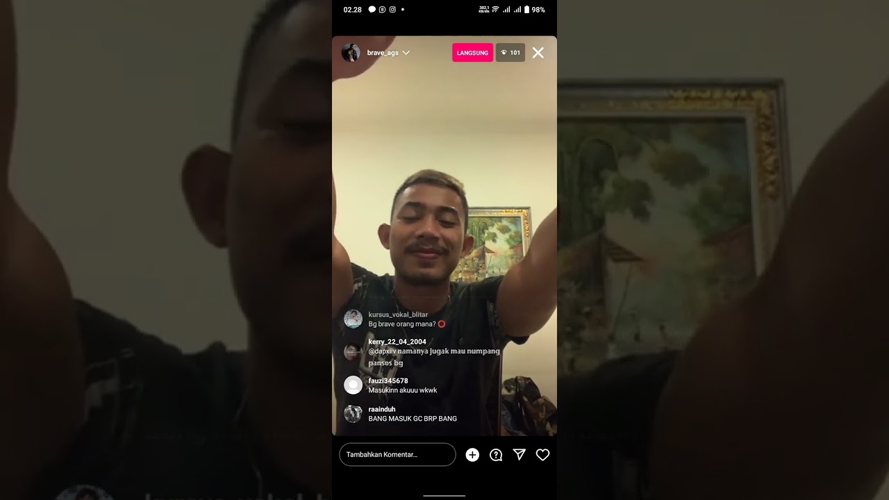LIVE INSTAGRAM BANG BRAVE