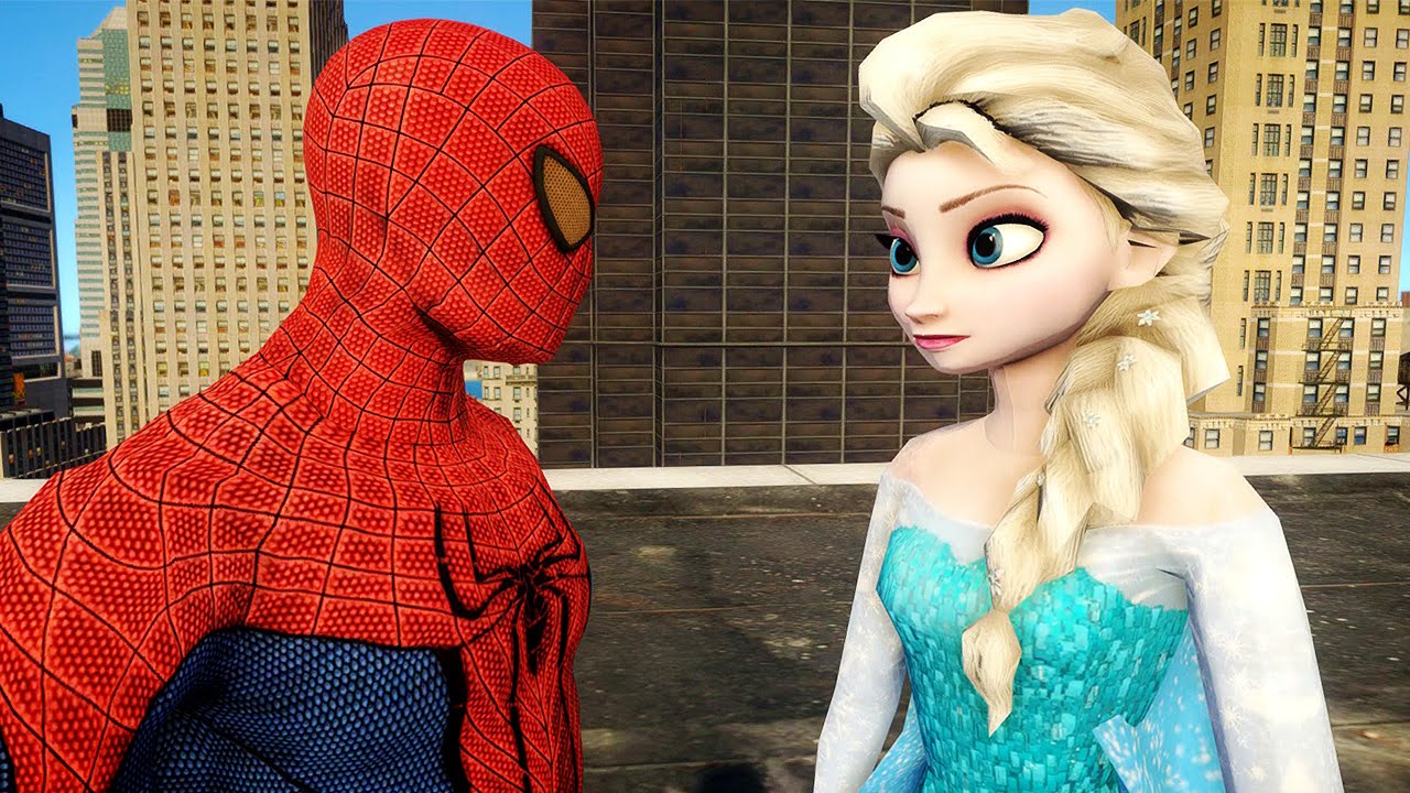 vs Frozen Spider man Merry Christmas YouTube