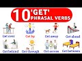 Phrasal verbs  10 get phrasal verbs  phrasal verbs with sentences  listen and practice