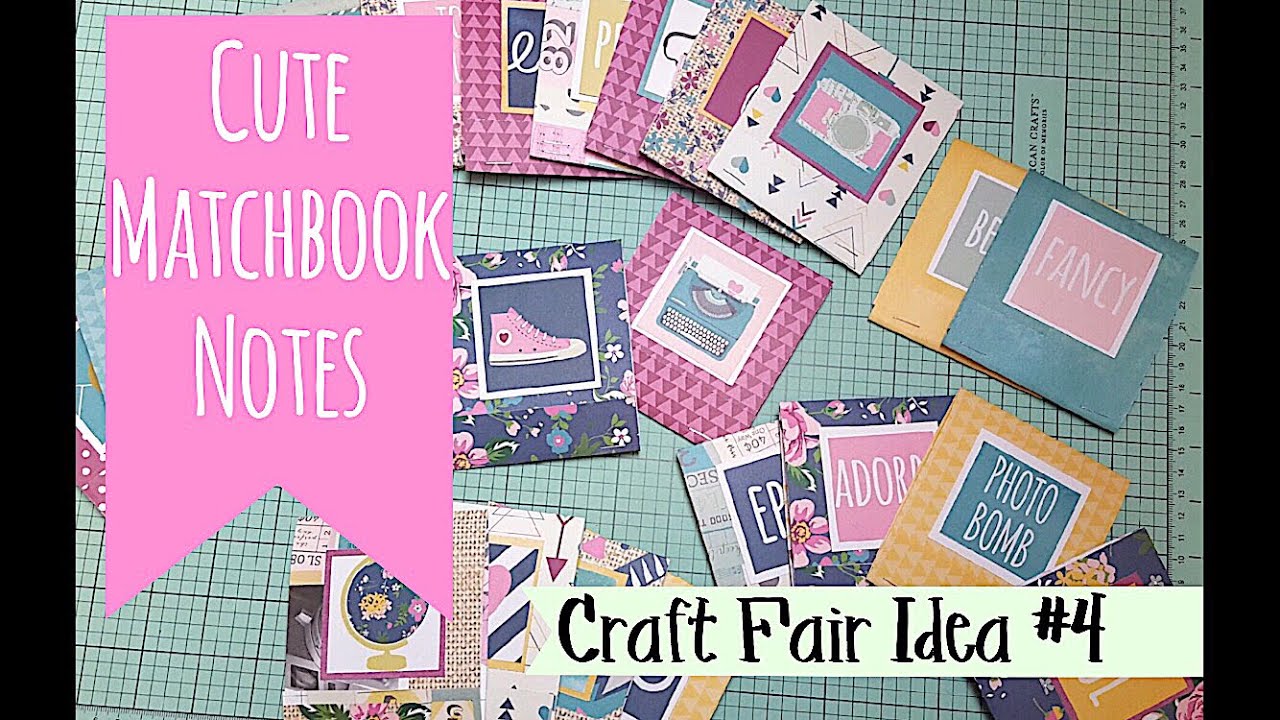 Craft Fair Idea #4: Cute Matchbook Notes | Use up your 12x12 double