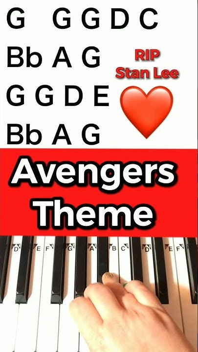 How To Play The Avengers Theme On Piano How to play The Avengers Theme on Piano 🤍 A Tribute to Star Lee 🤍 #