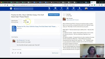 Submit writing in Edmodo