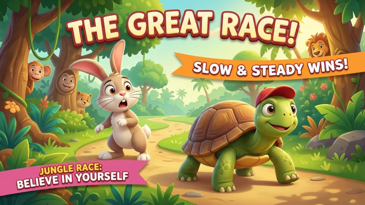The Rabbit and the Tortoise 🐰🐢 | Classic Moral Story for Kids | Bedtime Story