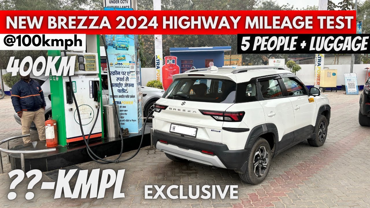 New Maruti Brezza Highway Mileage Test Petrol 2024 Tank to Tank ...