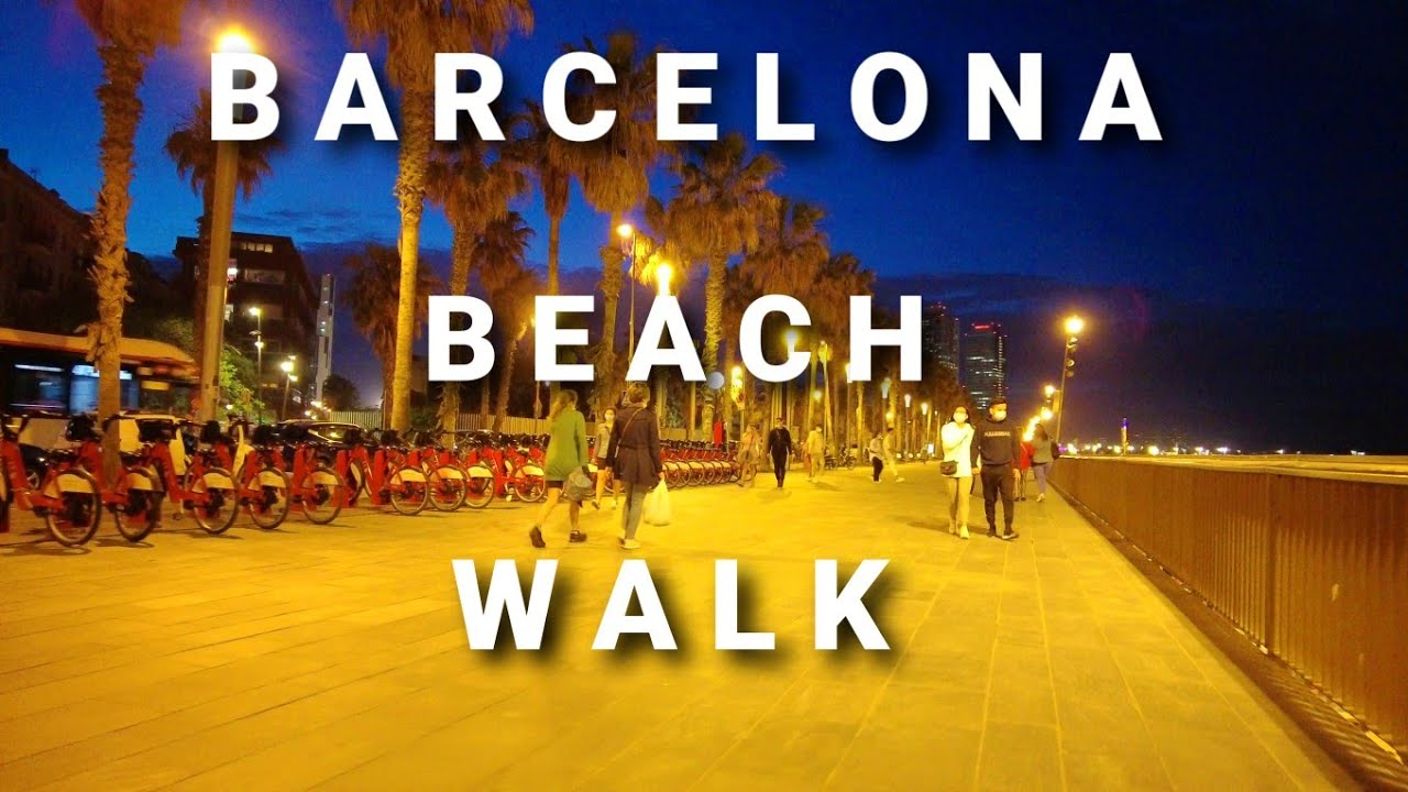 Summer Evening Walk Along Sant Miquel Beach In Barcelona, Spain