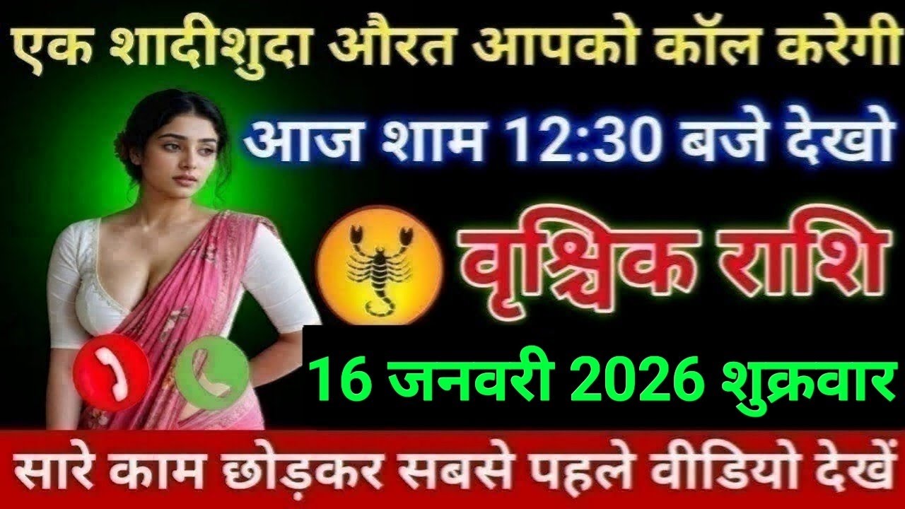 वृश्चिक राशि एक शादीशुदा औरत आपको कॉल करेगी आज शाम 12:30 बजे देखो।। Vrishchik Rashi 