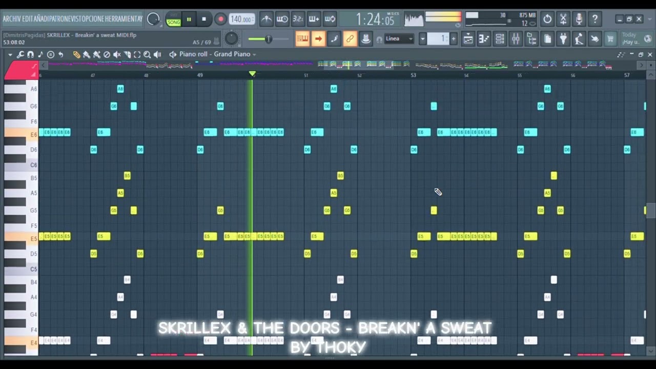 Skrillex – Breakn’ a Sweat | Piano Cover + MIDI Included