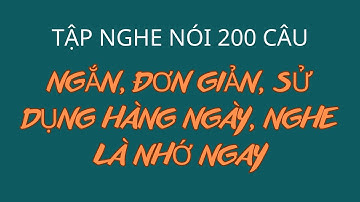 Tập Nói 200 Câu Mọi Tình Huống | Nghe Nhiều Là Giỏi | Bí Quyết Nói Lưu Loát Như Người Bản Xứ