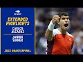 Carlos alcaraz vs jannik sinner extended highlights  2022 us open quarterfinal