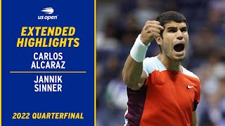 Carlos Alcaraz vs. Jannik Sinner Extended Highlights | 2022 US Open Quarterfinal
