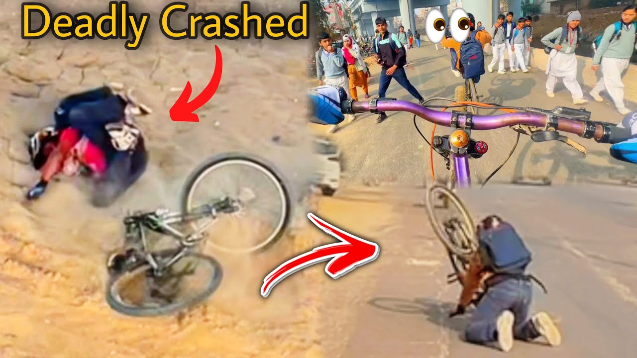 MTB Stunts Gone Wrong ☠️😱 || Students Reaction 👀 