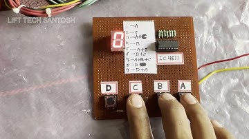 HOW TO TEST  IC 4511 LATCH DECODER DRIVER, 7-SEGMENT [TEST BOARD]