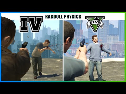 Ragdoll Physics Comparison! [GTA 5 vs GTA 4]