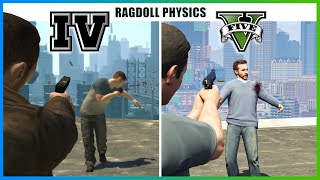 Ragdoll Physics Comparison! [GTA 5 vs GTA 4] screenshot 3