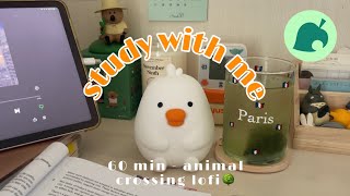 【どう森風】🌳🦔study with me  だなも| 60 min | lofi🎧作業用