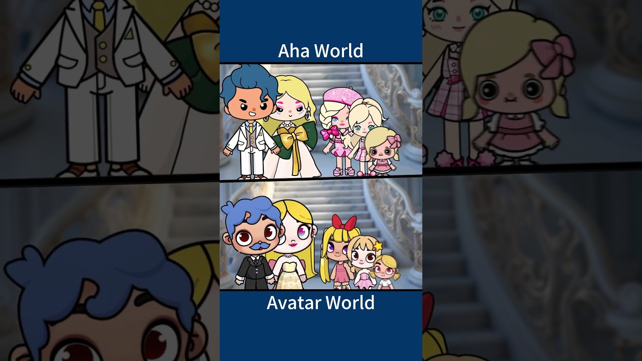 Aha World VS Avatar World❤️💙 The youngest is the best! 😱 