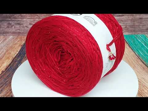 Video: Příze Čarovné klbko, (4n), 1000m, Limited Edition No.109, glitter rot