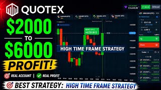 🔥 High Time Frame Strategy Explained | $2000 to $6000 Binary Trading Live 📈💰 | Trading & Backtesting