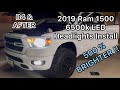 2019 Ram 1500 6500k LED Headlights Install | Hi/Low Beam & Fog Lights | Before & After | How to DIY