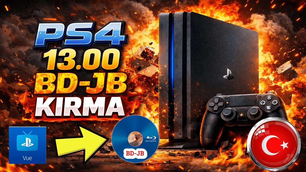 PS4 13.00 KIRMA REHBERİ(BLU-RAY İLE)-PS4 13.00 BD-JB GUIDE USING VUE #ps4jailbreak #ps4bdjb #ps4vue