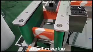 Fully automatic Box overturn and collation paper carton box machine