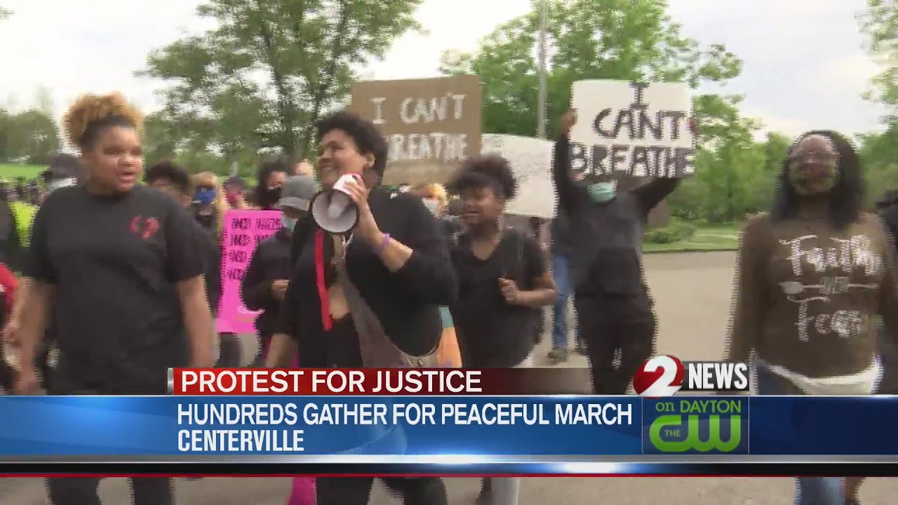 Hundreds gather for peaceful march in Centerville