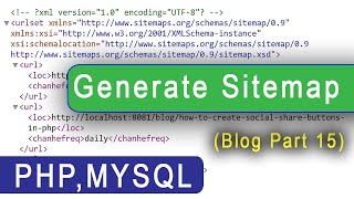 How to generate a sitemap in PHP website with MYSQL | Dynamic sitemap | Blog part 15  | Hindi