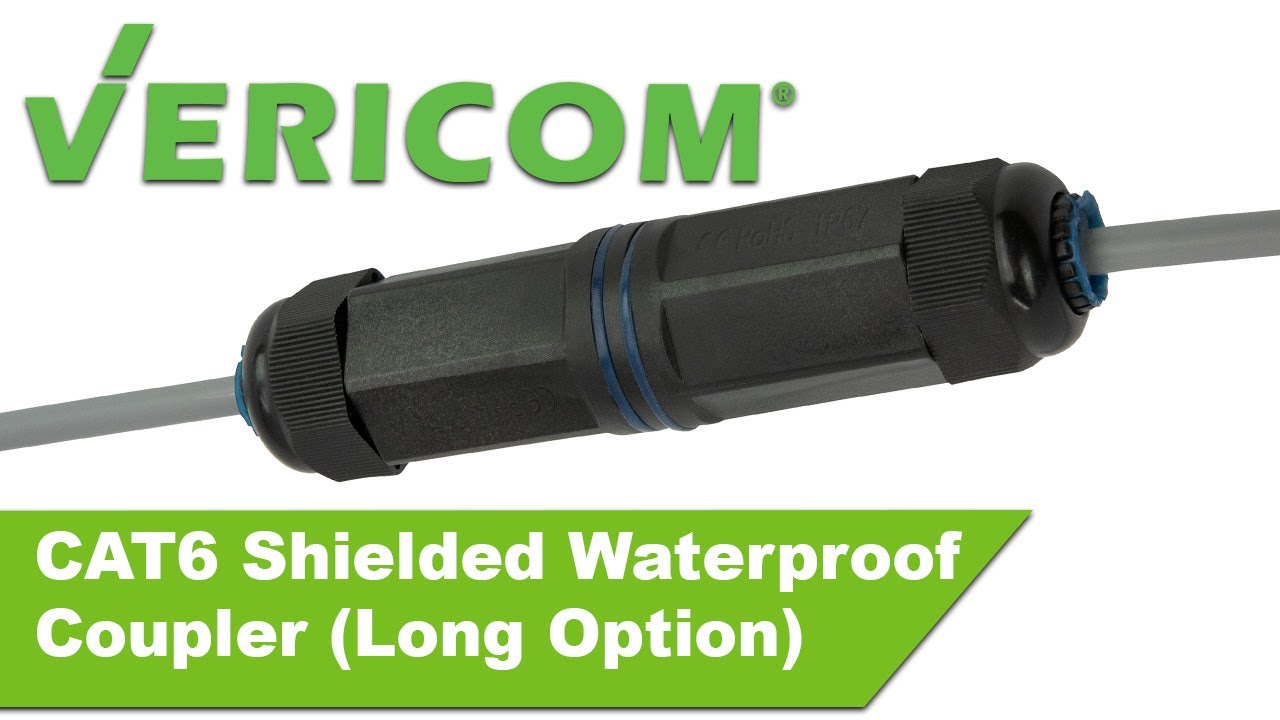 CAT6 Outdoor Shielded Waterproof Coupler - Long