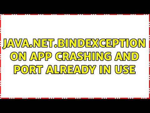 java.net.BindException on app