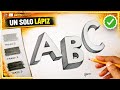 Cómo hacer LETRAS en 3D solo con 1 Lápiz - Dibujemos Juntos 