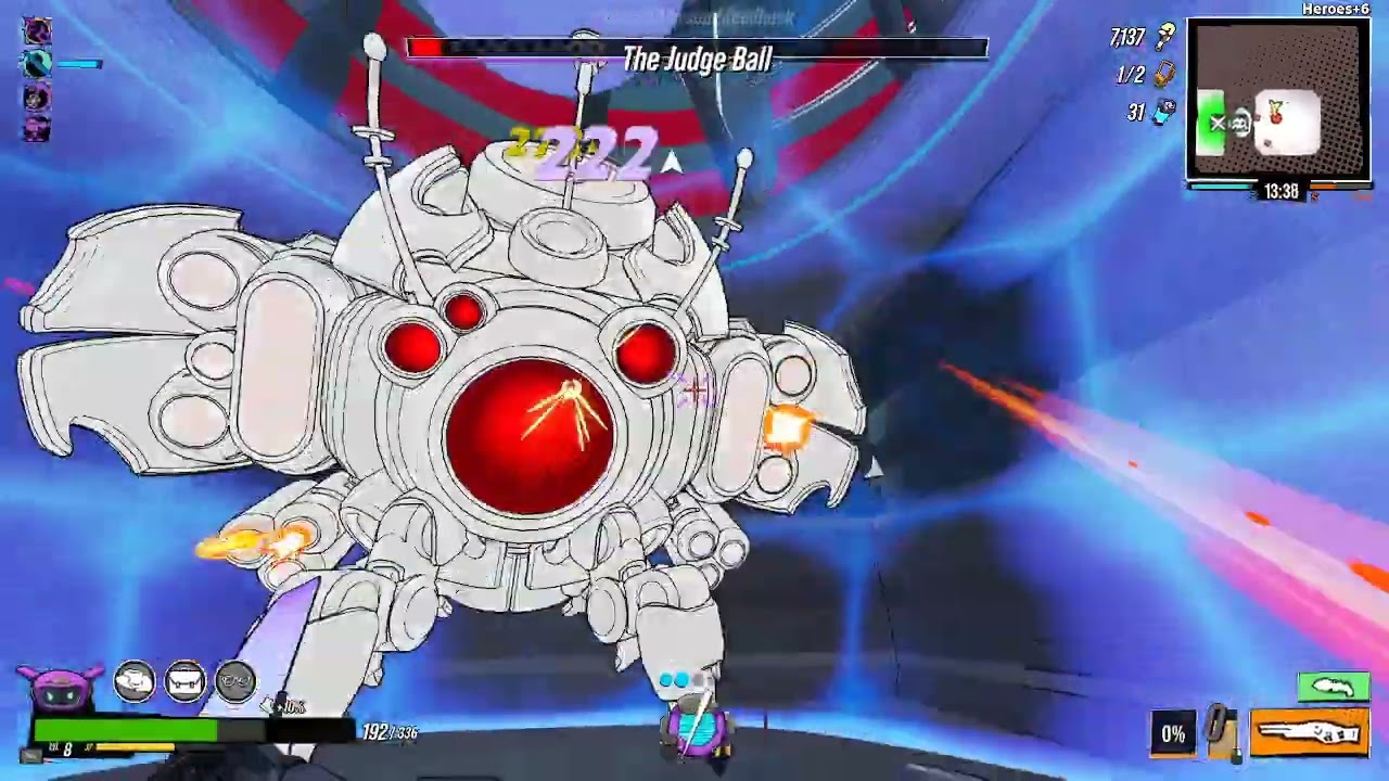 roboquest, showcasing using melee vs bosses